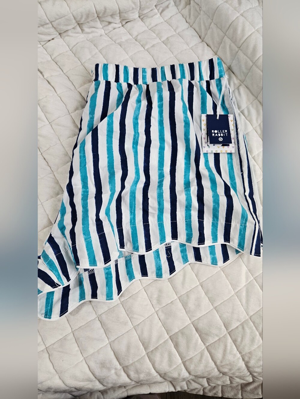 Roller Rabbit X Target Women's Multi Stripe Poplin Boxer Shorts Blue
